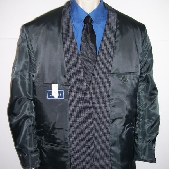 Chaps Blazer Sports Coat Plaid Pattern 44L D-0071 - Picture 6 of 8